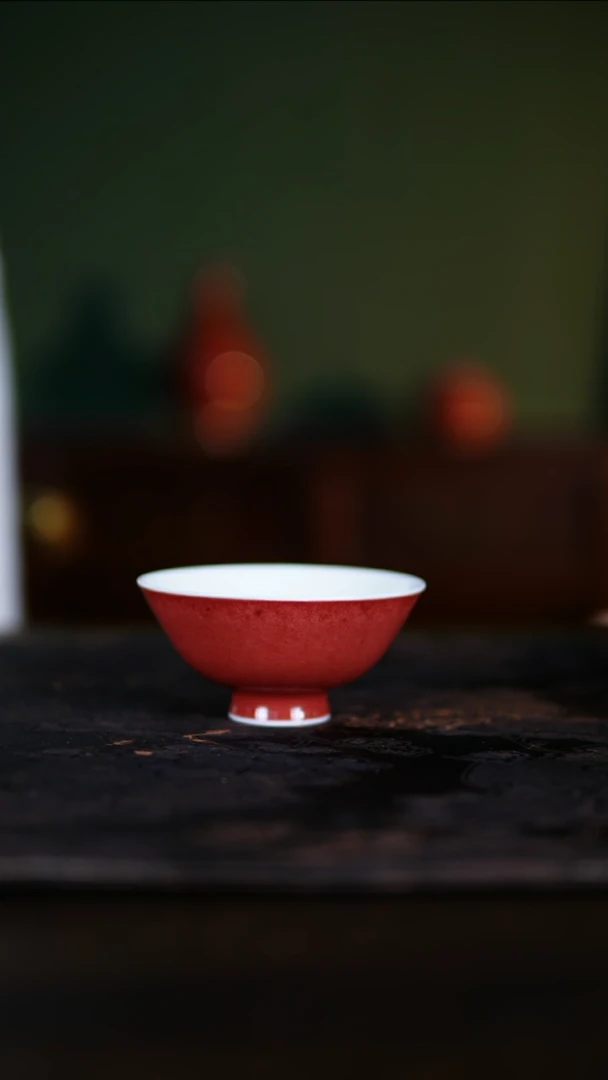杯子景德镇纯手工陶瓷豇豆红