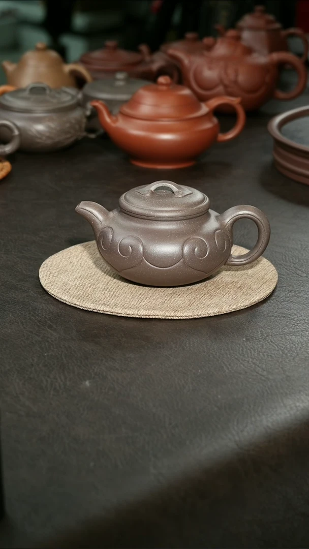 茶壶紫砂汪*书05青段仿古如意