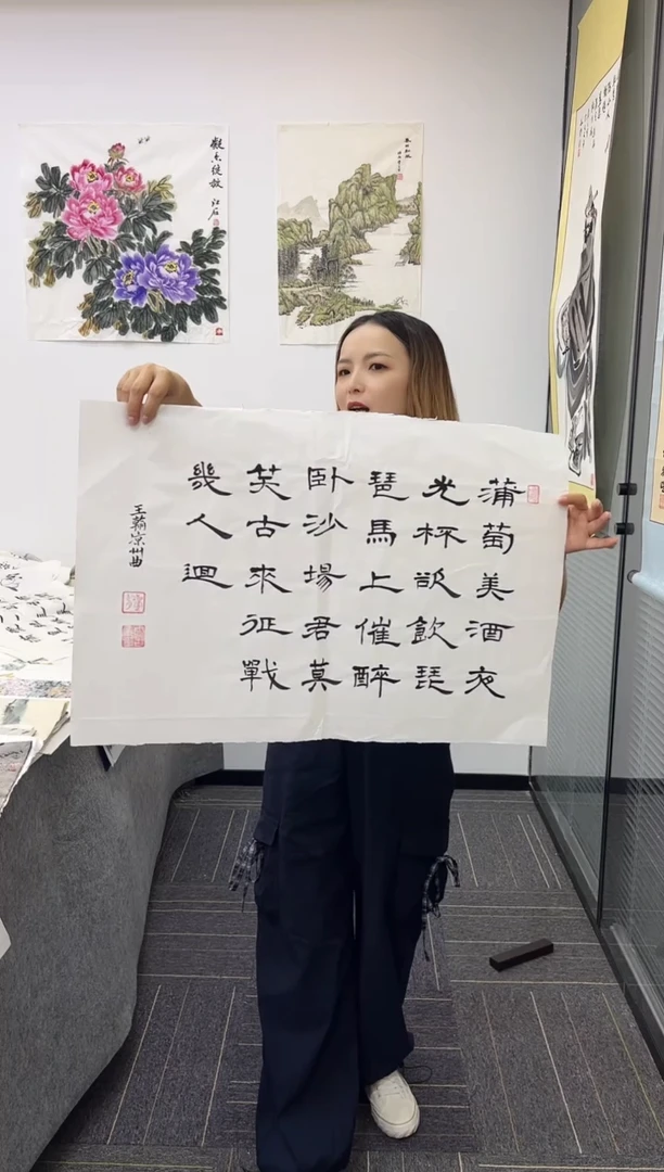 国画国画国画鉴赏手绘实稿-古诗一首-46*70
