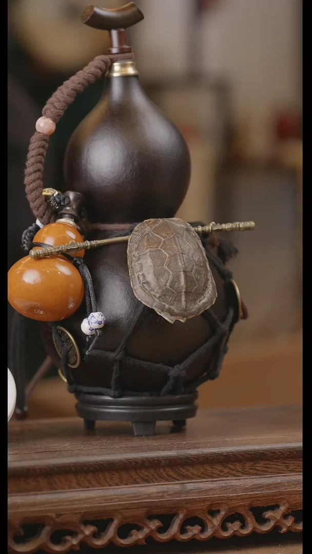 【闪购商品】150号精品天然大漆工艺防渗内胆酒葫芦~