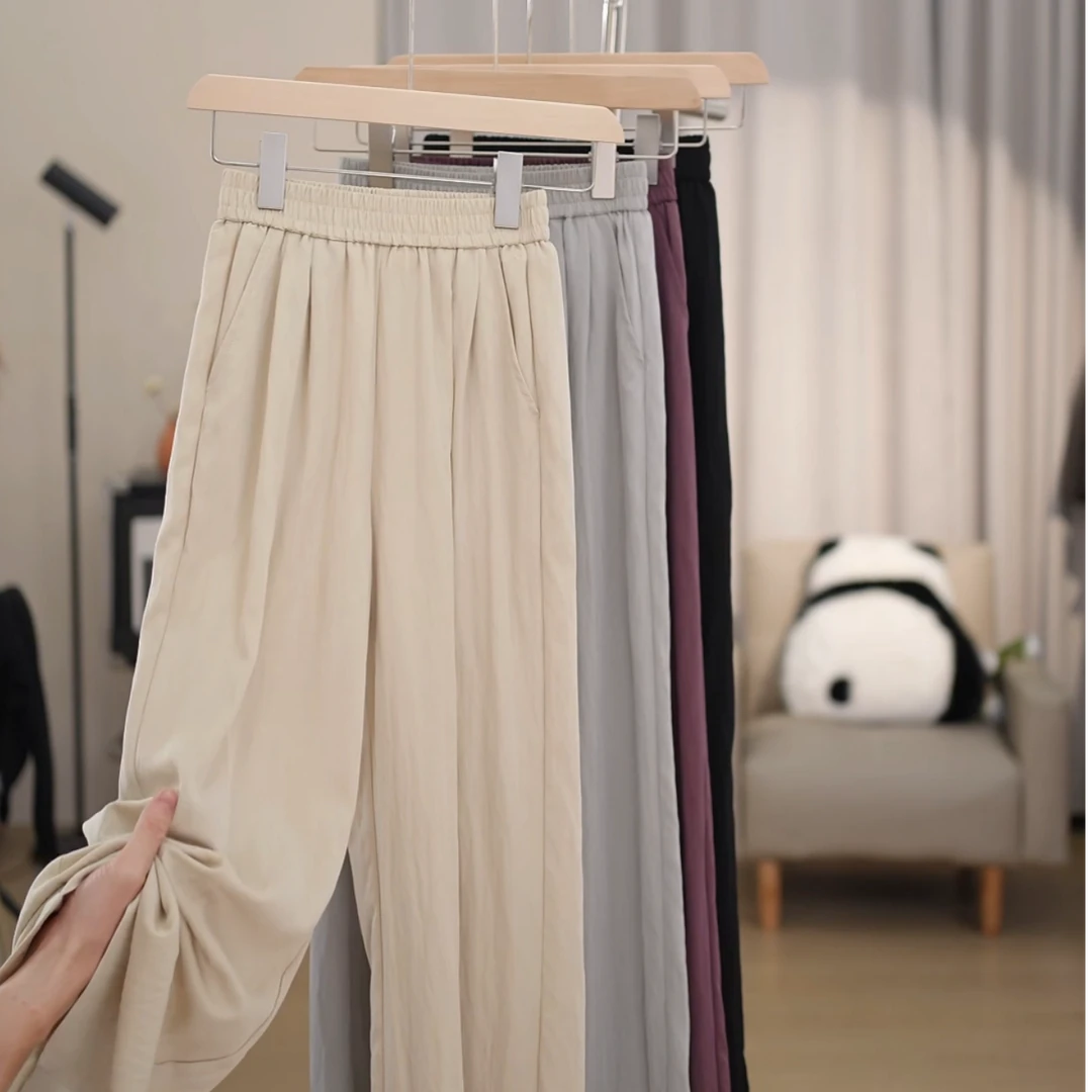 欧若风小个子百搭山本裤休闲风高腰夏季休闲舒适肌理休闲裤子