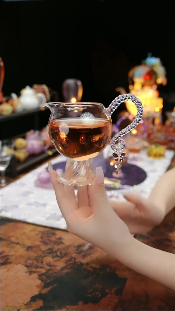 紫色高足公道杯+滴流