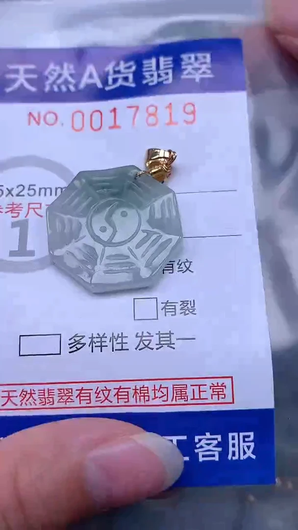 翡翠未镶嵌吊坠(不含链)1