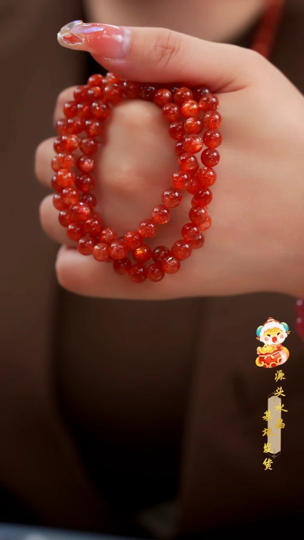 【闪购商品】长石手串未镶嵌高货金太阳三圈6.5MM+多样性发其一