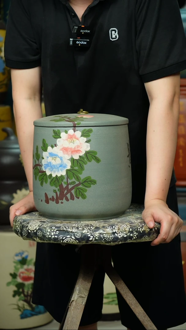 宜兴原矿紫砂茶叶罐