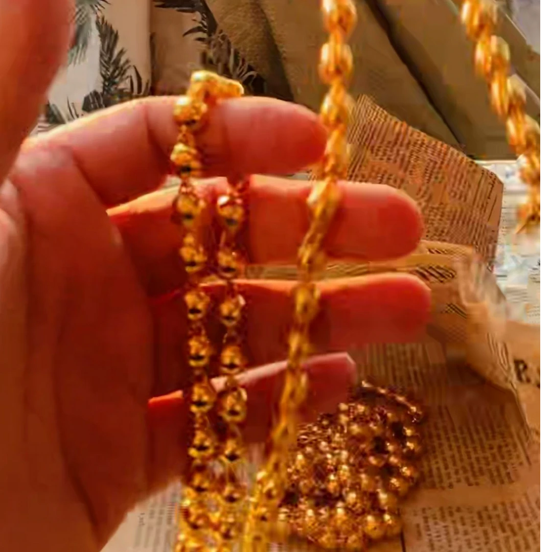 {抖音好物}时尚霸气男款光珠8N圆珠项链