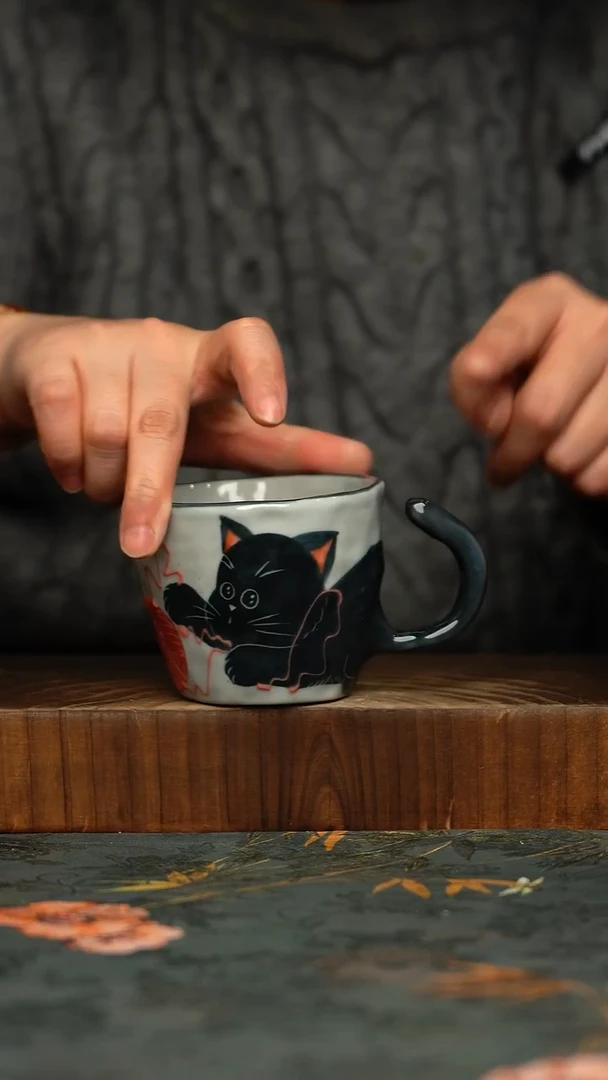 瓷片釉下彩手工手绘同款陶器