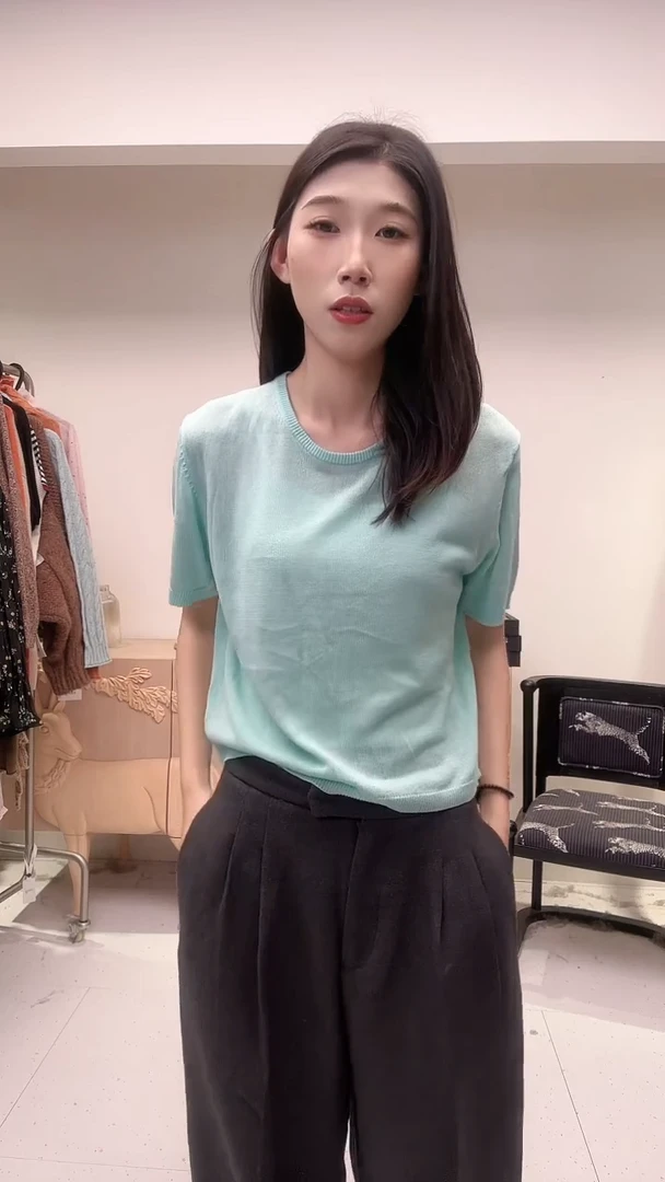 水蓝蓝休闲半袖