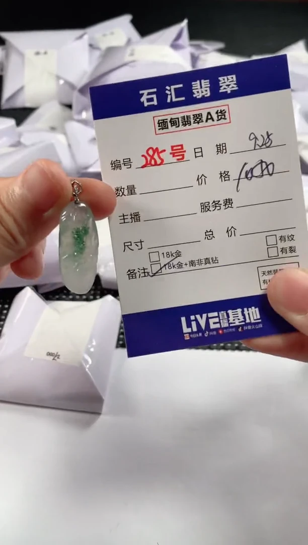 颈饰18K金镶嵌翡翠1
