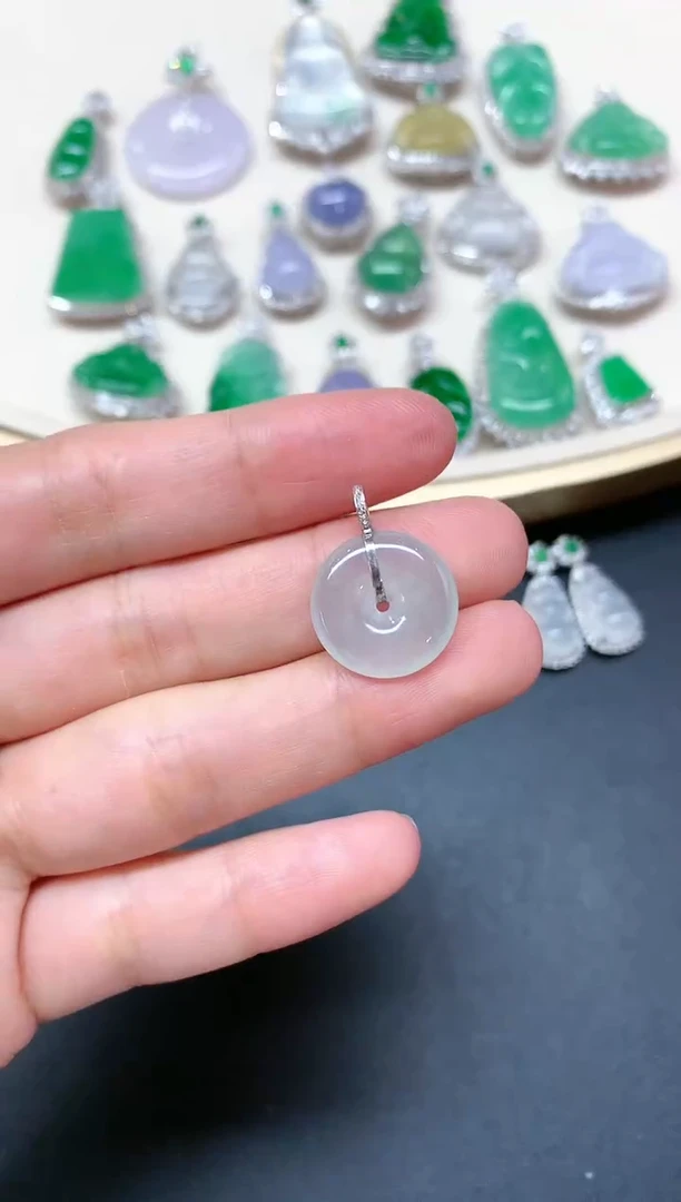 【闪购商品】翡翠吊坠(不含链)18K金镶嵌S369|880