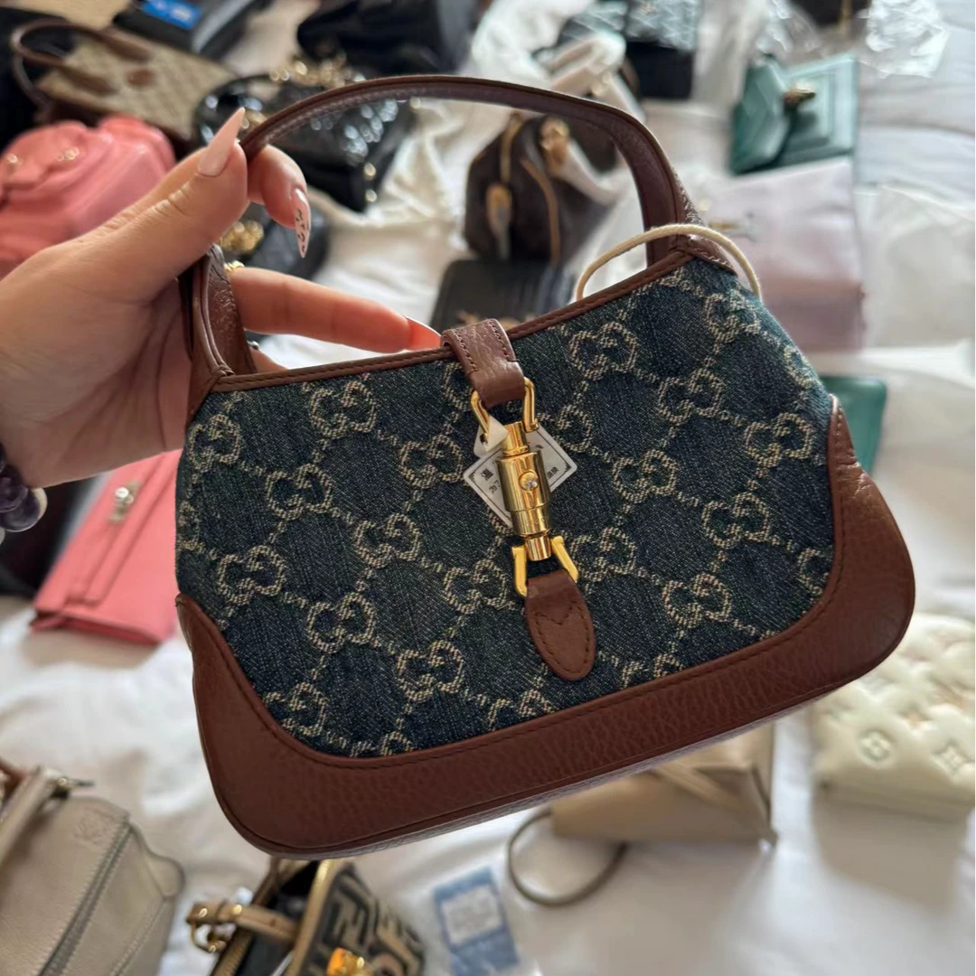 99新 GUCCI/古驰 壹臻/Jackie1961牛仔mini 81241533