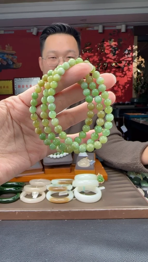 未镶嵌手串和田玉碧玉黑羊洞单圈手串多样性发货拍一发一