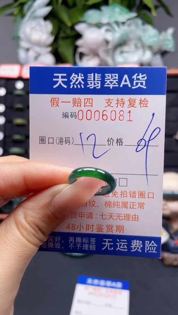 翡翠戒指未镶嵌v****n12*6081