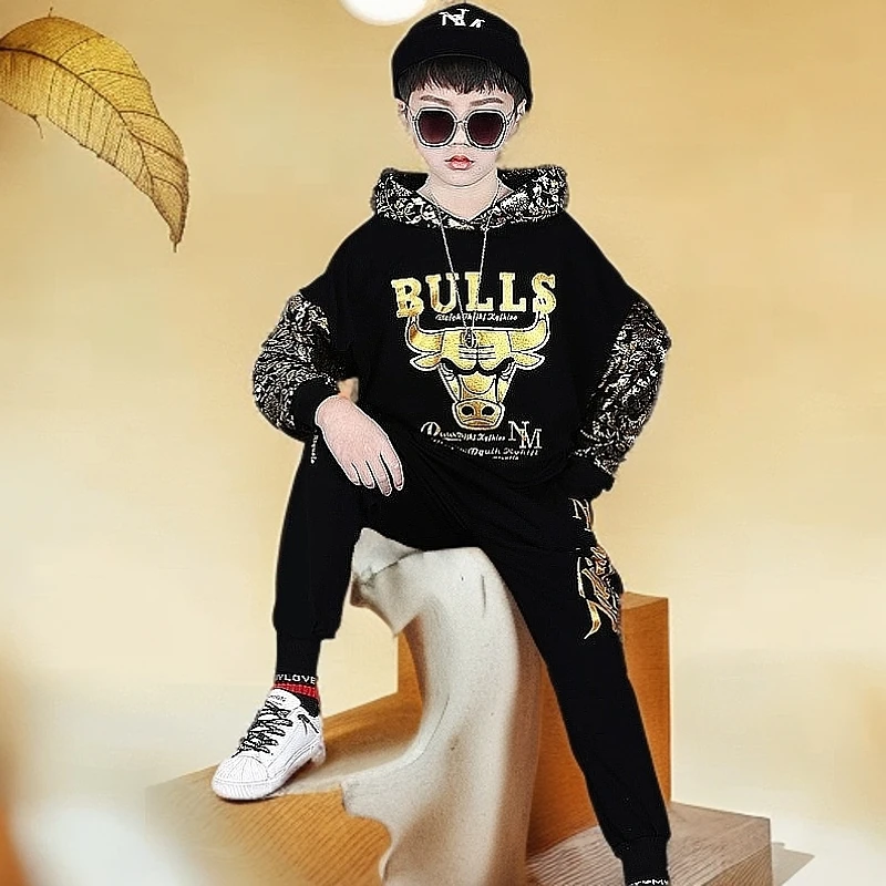 中大童装男童秋装套装儿童架子鼓演出服春秋6-12岁正版男童套装