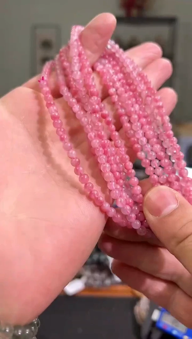 【闪购商品】蔷薇辉石手串未镶嵌4.5mm樱花雨多圈（多样性发其一）