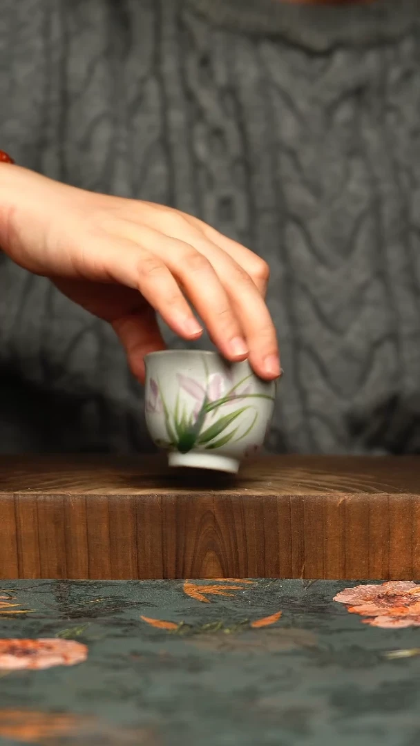 杯釉下彩手工手绘同款陶器
