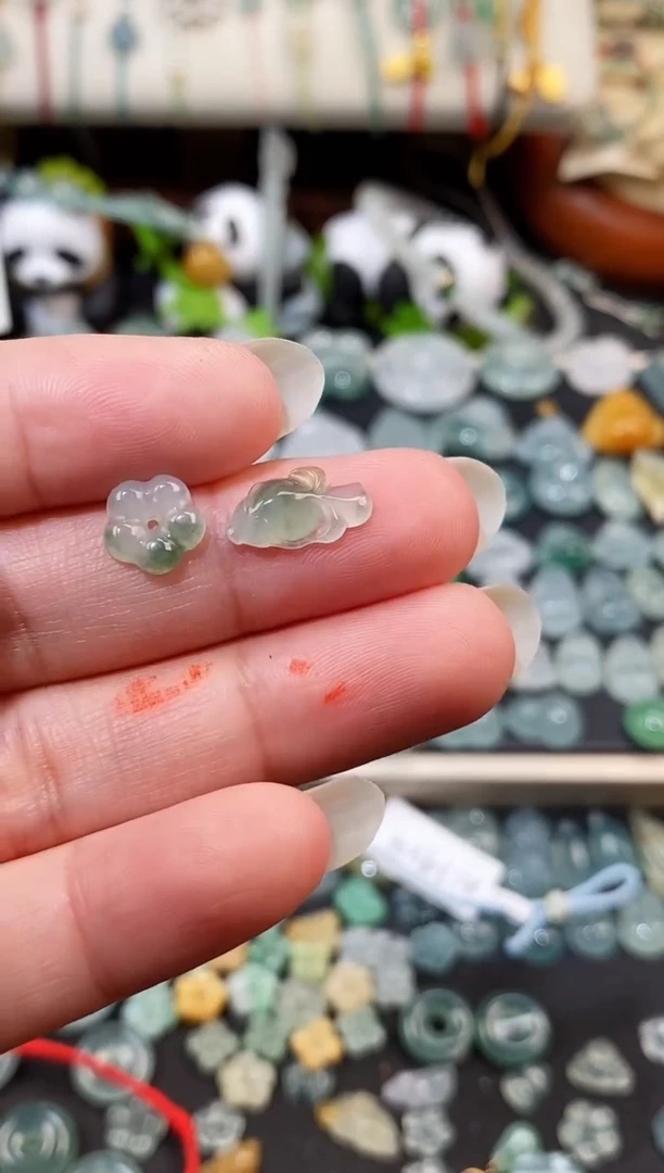裸石翡翠冰种花花+裸石