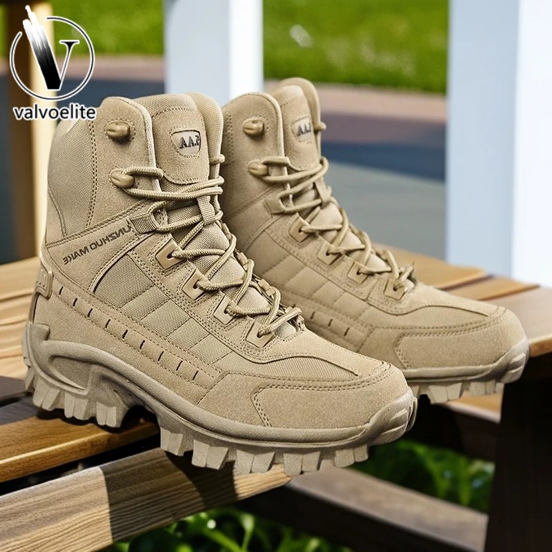 VALVOELITE高帮马丁靴美式靴款夏季中帮特种兵防水沙漠户外战术靴