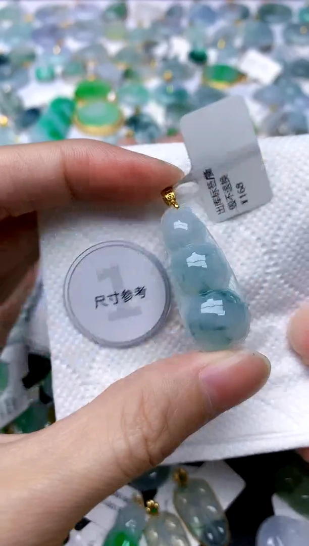 颈饰银S925镶嵌翡翠天然A货翡翠