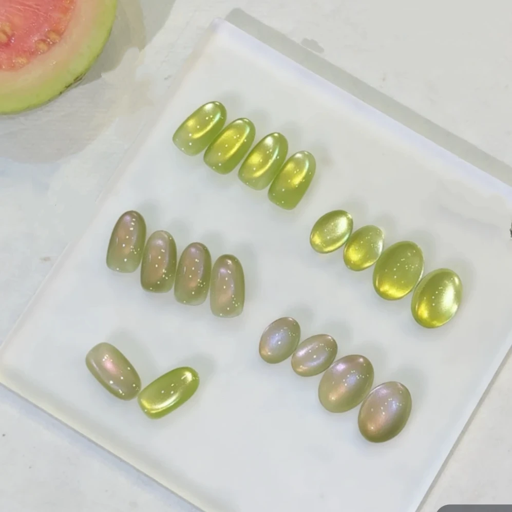 【2色芭乐猫眼】直播专属 2025新款网红显白玻璃珠猫眼美甲店专用.