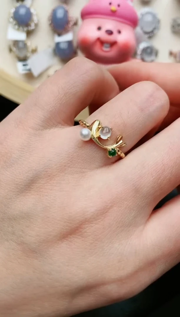 翡翠戒指银S925镶嵌....