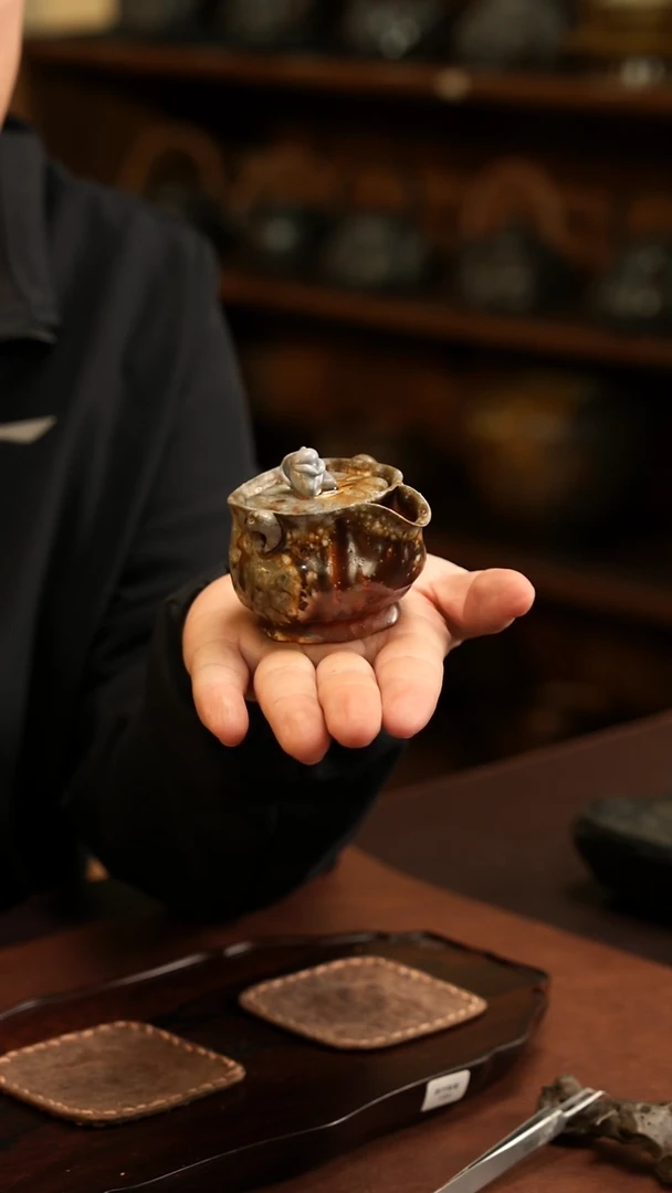 【闪购商品】杯508月露烧柴烧手捏宝瓶
