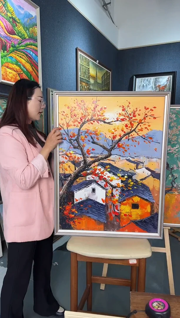 【闪购商品】油画40号 60*80梅花-手绘油画