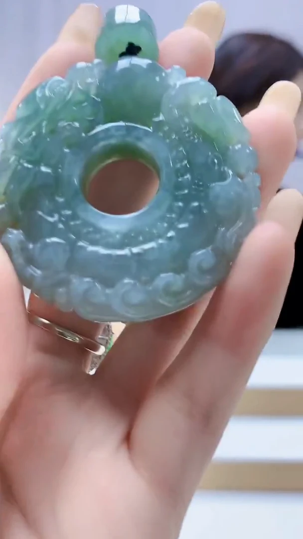 未镶嵌定制翡翠4829DD-毛货挂件60