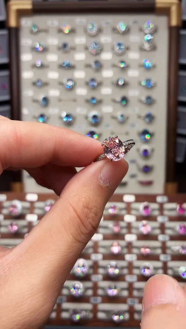 戒指彩色蓝宝石银S925镶嵌1888