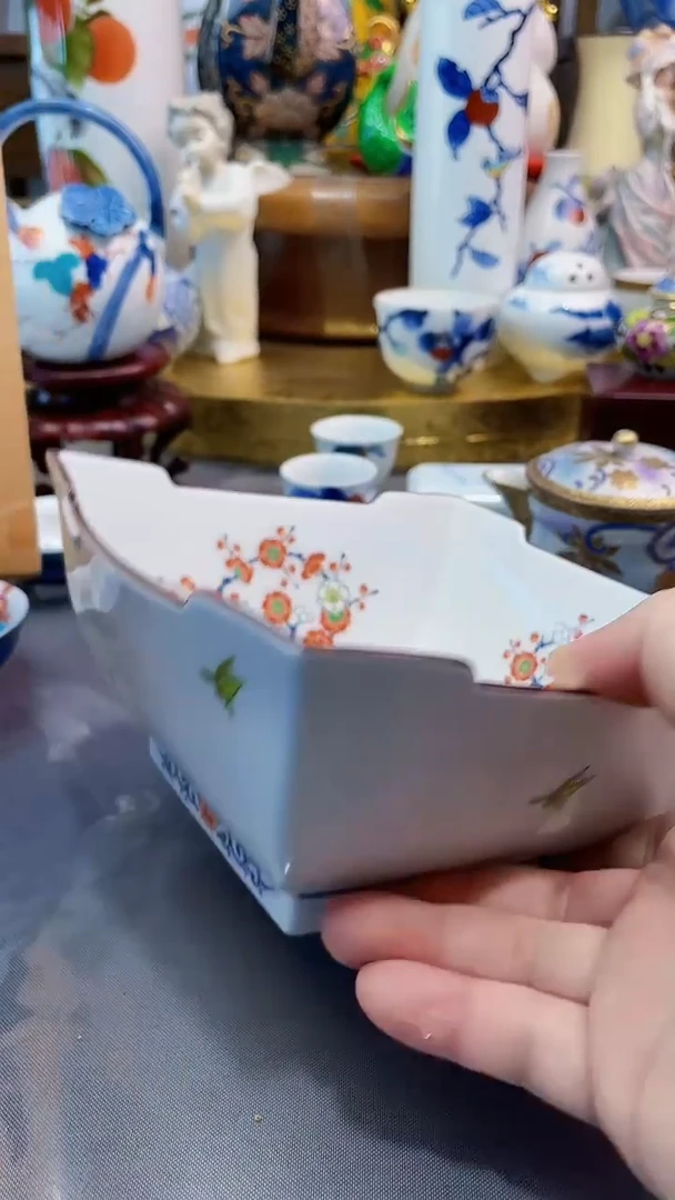 瓷片深川制异形钵