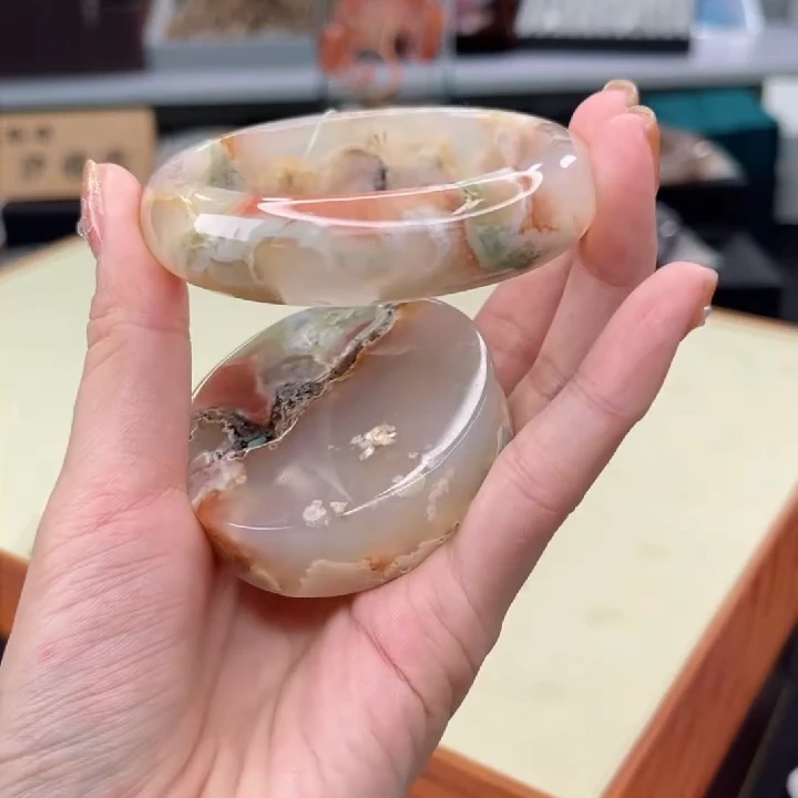 非金属布艺手镯 樱花手镯未镶嵌57圈口（赠品镯心）S980381