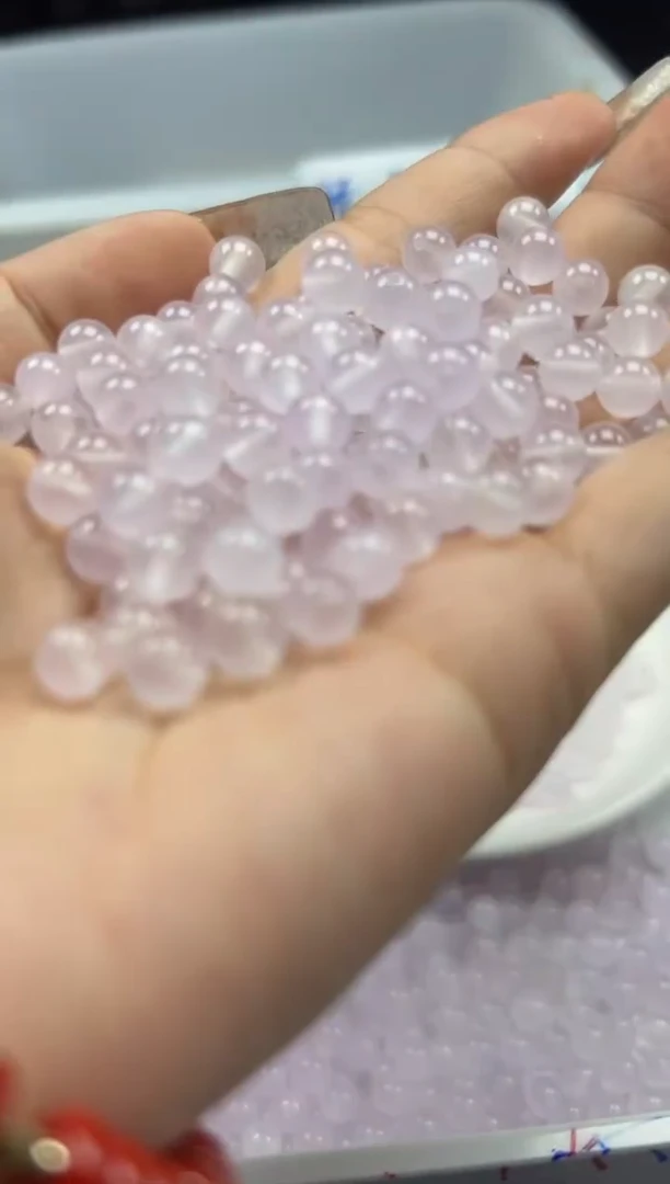 玛瑙/玉髓颈饰未镶嵌w950冰紫6mm*50颗