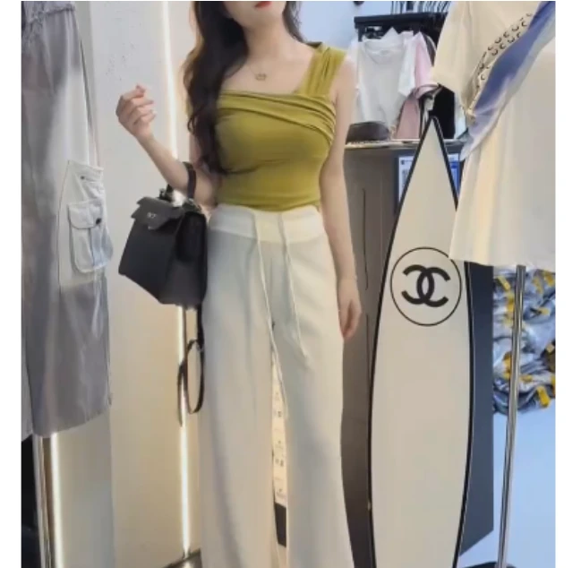 2025夏季新款网红同款洋气韩版爆款时尚打底衫裤子两件套乖MCV