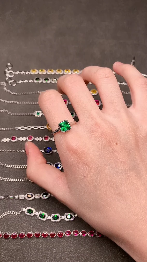 【闪购商品】透辉石戒指银S925镶嵌.........