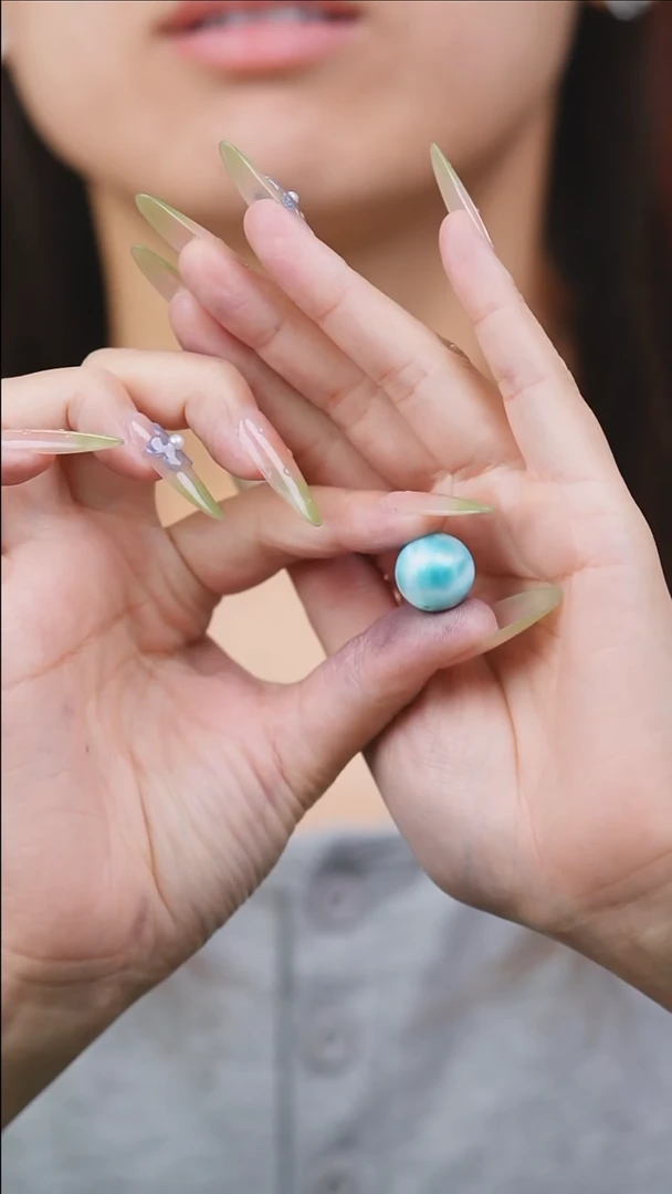 未镶嵌针钠钙石（海纹石）珠宝奇石12多样性发其一/15mm+