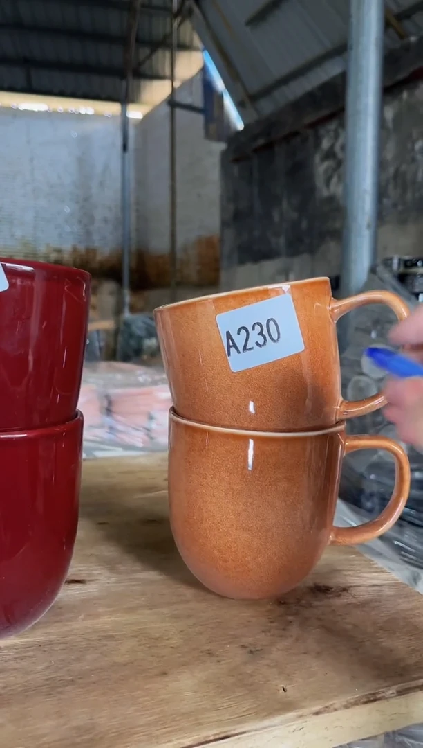 【闪购商品】碗A230陶瓷黄色杯子2件套