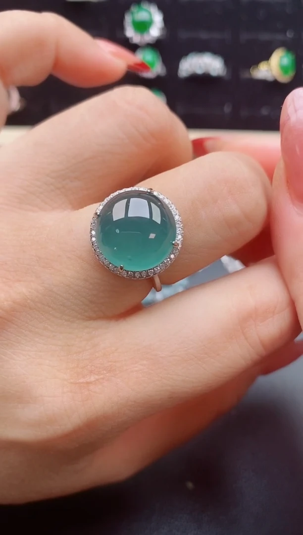 【闪购商品】翡翠戒指银S925镶嵌32131