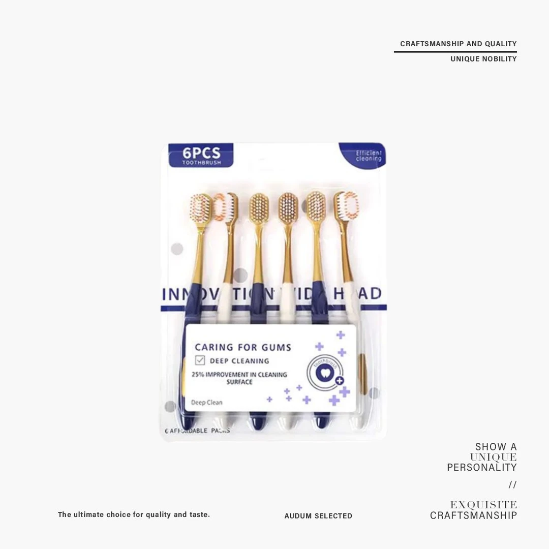 牙刷6支装男女通用旅行牙刷