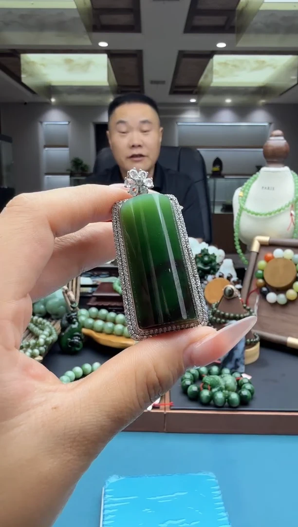 银S925镶嵌和田玉挂件ebqhk