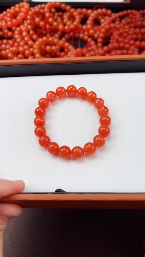 【闪购商品】南红玛瑙手串未镶嵌保山滴水洞亮光手串10+