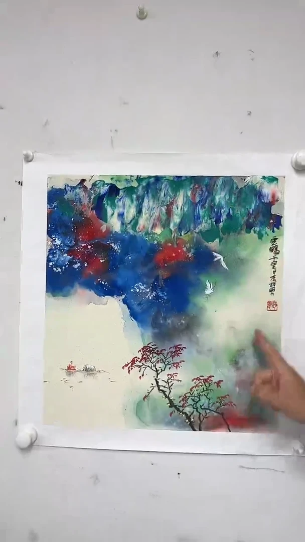 国画赵燮-2平尺-山水