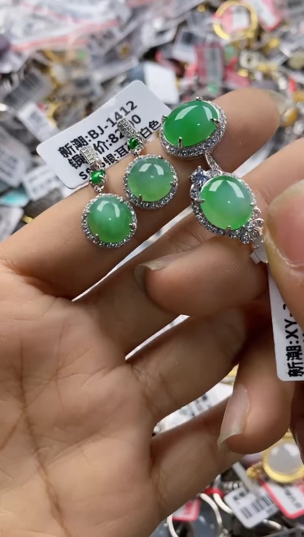 银S925镶嵌戒指翡翠121212----3