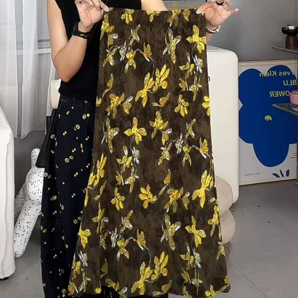 SISTERS【纸片裙】折折显瘦高级感花花半裙