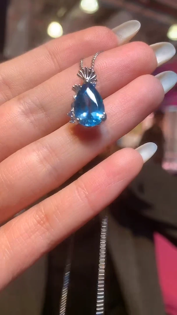 颈饰银S925镶嵌托帕石【宝石世家严选】