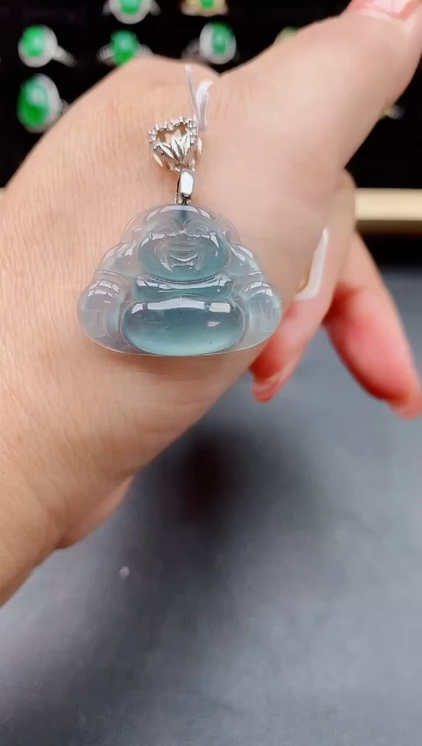 【闪购商品】翡翠吊坠(赠链)银S925镶嵌500850