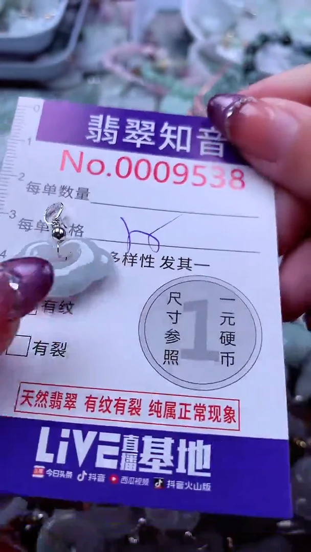 翡翠未镶嵌吊坠(不含链)9538