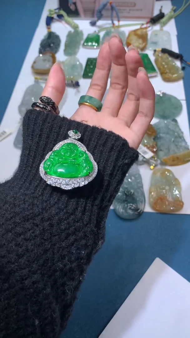 【闪购商品】定制翡翠银S925镶嵌不退不换CMH1件-A