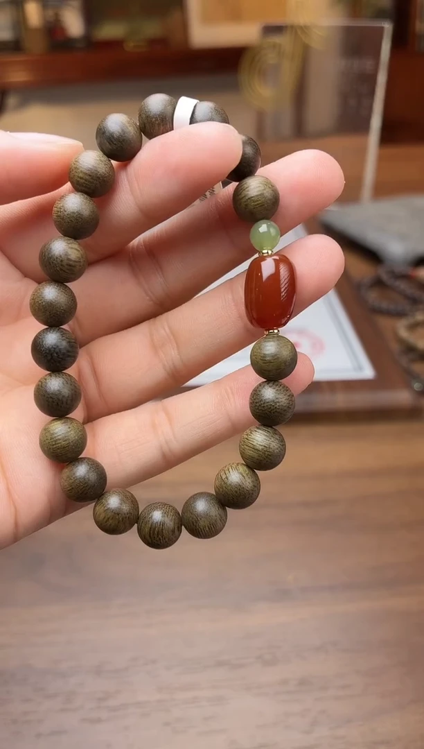 沉香手串沉香【非遗】顺化紫棋08单圈设计