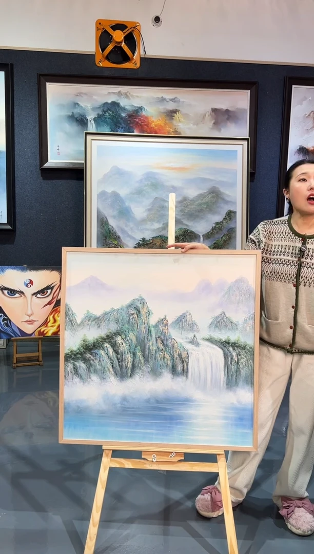 【闪购商品】油画53号 80*80 山水-手绘油画