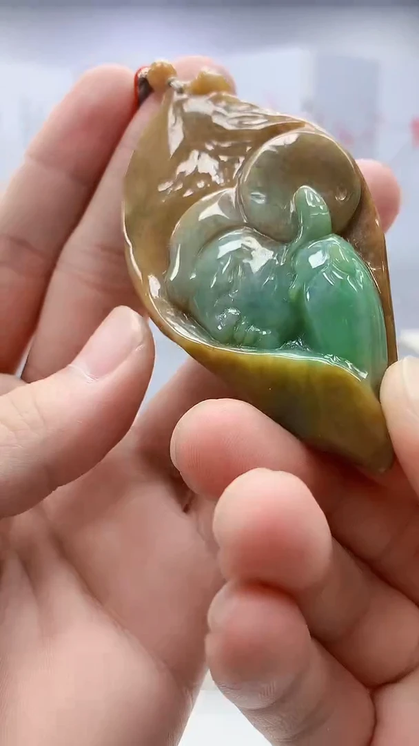 定制翡翠未镶嵌5158bb-毛货挂件42